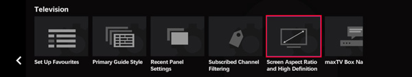 Change Aspect Ratio on TV