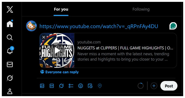 Twitter Linking Videos