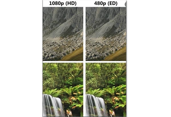 Kép 1080p vs 480p