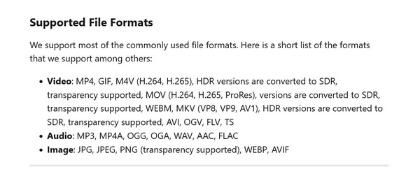 Veed Supported Formats