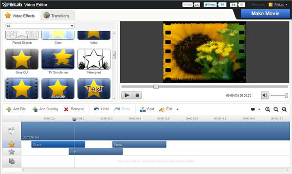 Editor videa Filelab