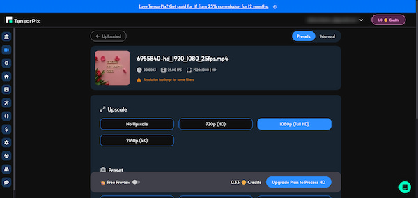 Tensorpix Video Enhancer