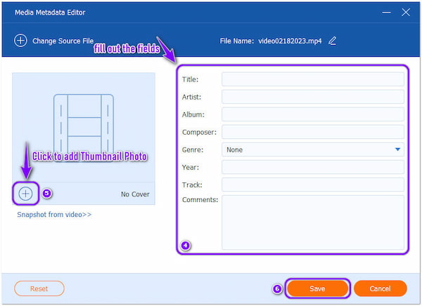 AnyMP4 Metadata opslaan