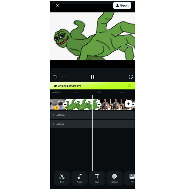 Filmora Go Interface