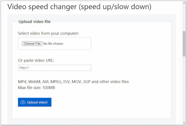 EZGIF Video Speed ​​Changer