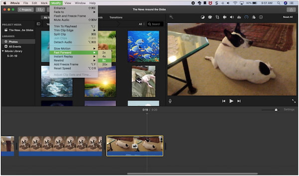 iMovie videosnelheidsregelaar