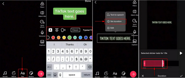 Lägg till text till TikTok