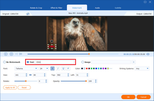 Add Text to Video