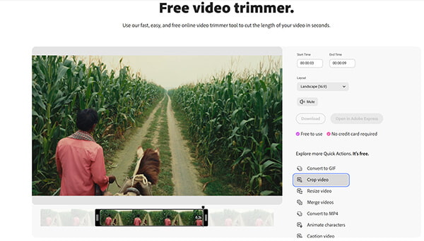 Adobe Online Video Trimmer