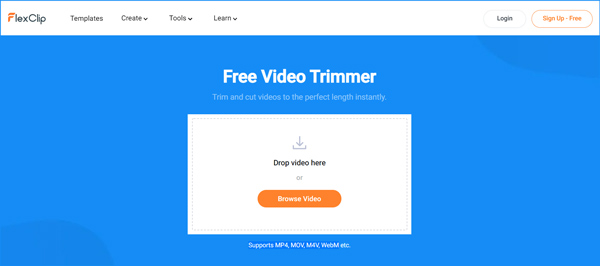 FlexClip gratis videotrimmer