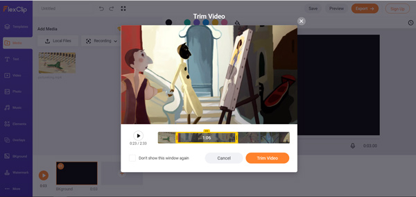 Trim Video Online Gratis FlexClip