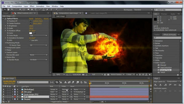 Rimozione di filigrane video After Effects