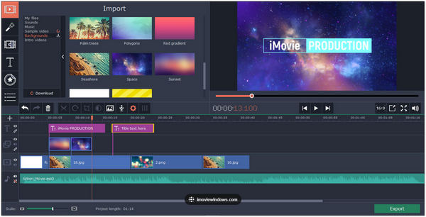 Removedor de marca d'água de vídeo iMovie