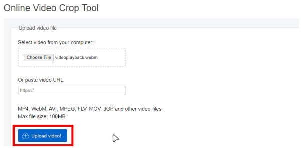 Upload Video for Zoom in in EZGIF