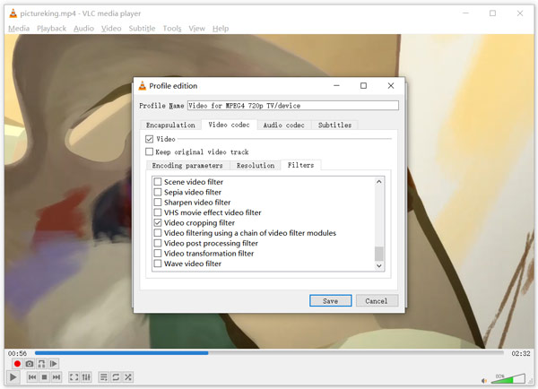 Crop and Save Video VLC
