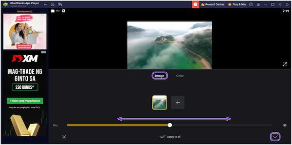 VN Video Editor BG 模糊