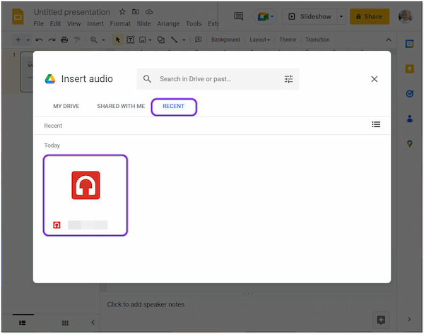 Голос за кадром в Google Slides Последние