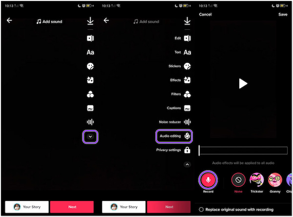 Voice Over na TikTok Audio