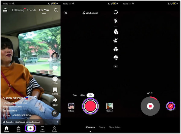 Voce fuori campo su TikTok Record