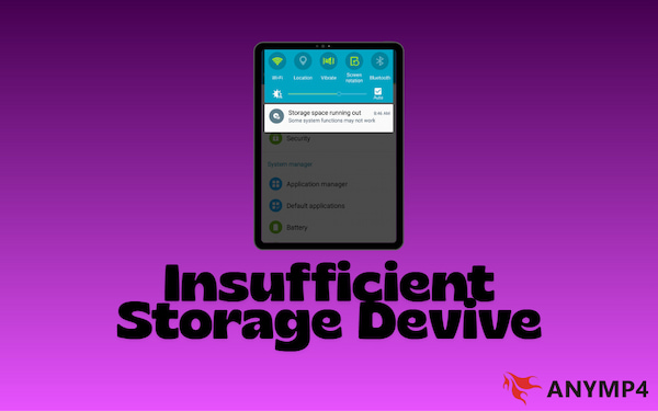 Insufficient Storage Device