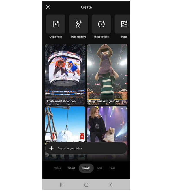 Youtube Create Main Menu