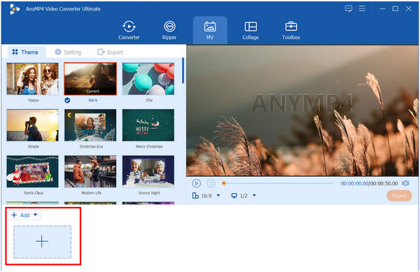 Pulsante di aggiunta definitivo di AnyMP4 Video Converter