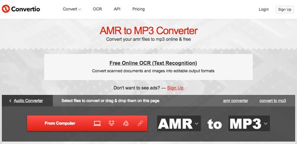 Muunna AMR MP3 Convertioksi