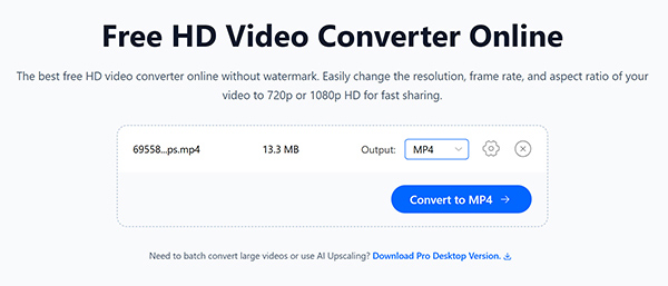 AnyMP4 Online HD Video Converter Online
