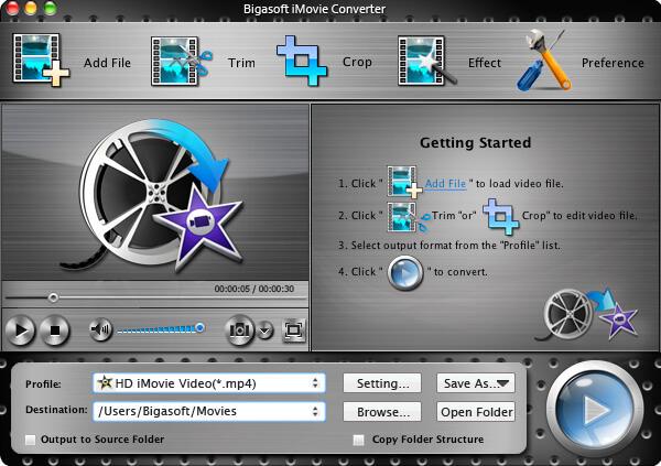 Bigasoft iMovie Converter para Mac