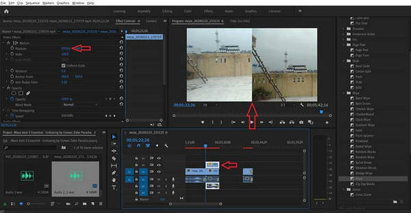 Opdel en video i Premiere Pro