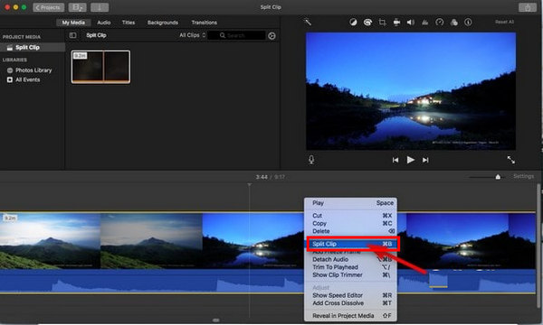 Dividir vídeos no iMovie