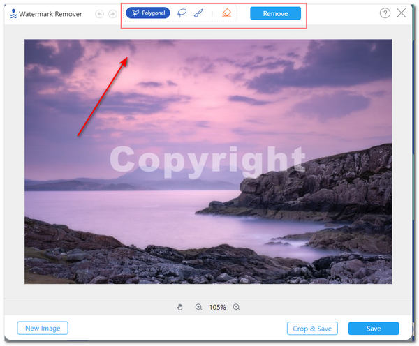 AnyMP4 Filigranı Kaldır Photoshop Seçme Aracı