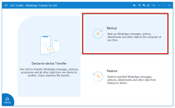 Opzione di backup