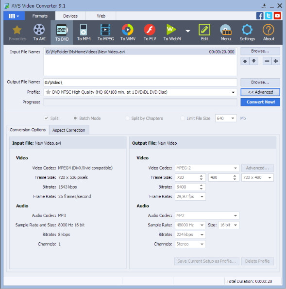 Ilmainen AVS Media Converter